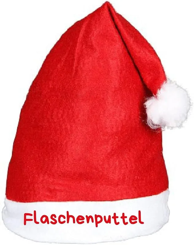 Marke: Alsino Alsino Witzige Weihnachtsmütze Nikolausmütze mit Spruch Sprüche Lustig - Weihnachtsmann Mütze rot mit Bommel Weihnachtsfeier Xmas Christmas Nikolaus — Weihnachtsmode