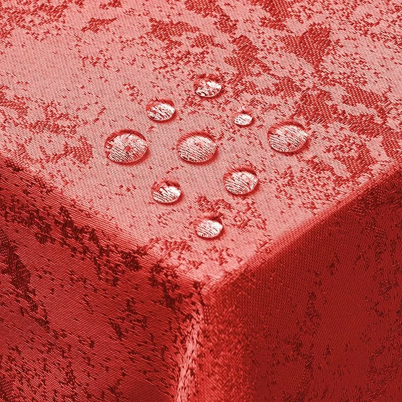Besuche den DecoHomeTextil Heimtextilmanufaktur-Store Jacquard Tischdecke Granit Tischdecke Eckig Rot 130 x 260 cm Meliert mit Lotus Effekt Größe & Farbe wählbar — Küche & Haushalt