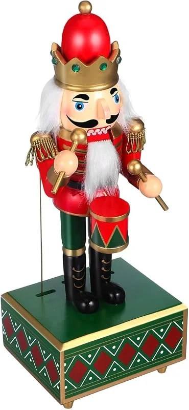 Besuche den Cabilock-Store 【Klassische Nussknacker Spieluhr Dekoration】Holz Nussknacker Soldat Uhrwerk Aufziehen Musical Nussknacker Puppen Spieluhr Nussknacker Soldat Figuren für Wohnkultur — Weihnachtsdeko