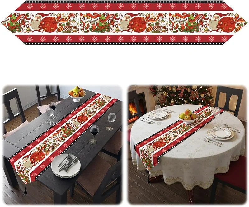 Marke: Cymwer Weihnachtstischläufer, saisonale Winterküche, Esstischdekoration — Küche & Haushalt