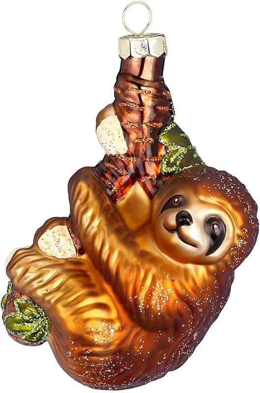 Besuche den Inge-glas-Store Holly & Jolly - Weihnachtskugel Faultier, ca. 10 cm — Weihnachtsdeko