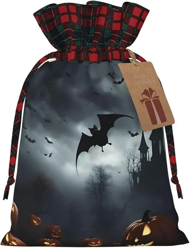 Marke: DEETTY Halloween fliegende Fledermäuse 4 bedruckte Urlaubstasche Geschenkbeutel — Geschenkverpackung