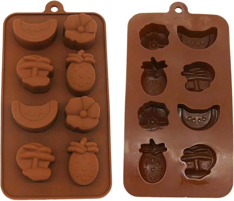 Marke: Kopper-24 Pralinenform, Schokolade aus Silikon - 11 verschiedene Formen! - Silikonform Form Mold Silicon Gummibärchen BPA Frei Schokoladenform Backform Silikonförmchen Backofen Candy Motive (Früchte 2) — Weihnachtskueche
