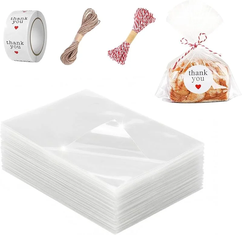 Besuche den Carehabi-Store Carehabi 200 Stück Cellophantüten Klar Süßigkeiten Tütchen Transparent für Süßigkeiten Mitgebsel Kindergeburtstag Gastgeschenke (15 x 20 cm) — Geschenkverpackung