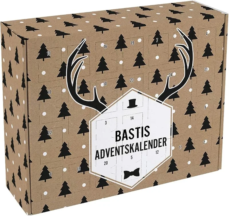 Besuche den Herz & Heim-Store Herz & Heim® Adventskalender für Männer zum Befüllen im Hipster Style mit Wunschnamen bedruckt — Advent und Tisch