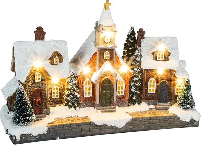 Besuche den Spetebo-Store Spetebo LED Weihnachtsstadt - 26, 5 cm - Weihnachtsdorf Weihnachts Szene Tisch Deko Lichter Haus beleuchtet — Weihnachtsdeko