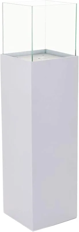 Besuche den VIVANNO-Store VIVANNO Windlichtsäule Candela - Kerzenständer Laterne Weiß Matt 100 cm — Kerzenlicht Abendessen