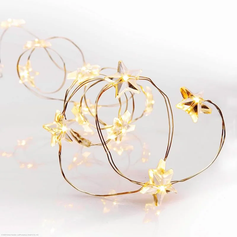 Besuche den hellum-Store hellum LED Lichterkette Batterie mit Sternen (3xAA), 20 LED, innen, Timer — Weihnachtsbeleuchtung