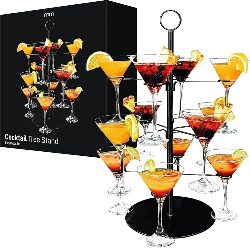 Marke: mikamax mikamax Cocktailbaum - Abnehmbarer Stahlständer für 12 Gläser — Wein und Festtafel