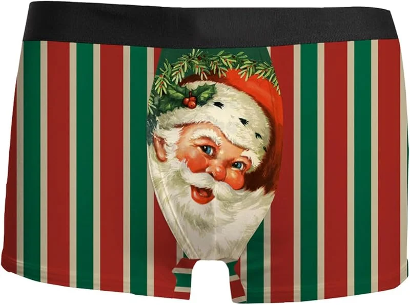 Marke: Generisch Generisch Herren Weihnachten Boxer Shorts Christmas Motiv Boxershorts Lustig Unterwäsche Männergeschenke Weihnachtsmann Kostüm Nikolaus Geschenk Für Männer Herren Slips Boxershorts Weihnachten — Weihnachtsmode