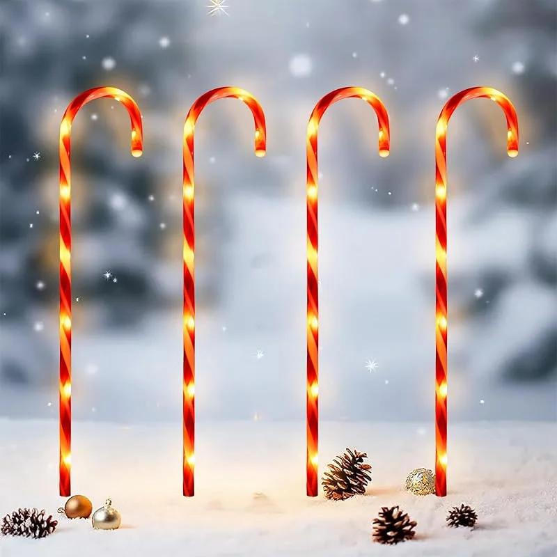 Besuche den Spetebo-Store XL LED Zuckerstangen für Außen mit Timer 74 cm - 4er Set - Gartendeko Weihnachts Stecker Batterie betrieben - Winter Deko Beleuchtung für Garten Balkon Terrasse — Weihnachtsbeleuchtung