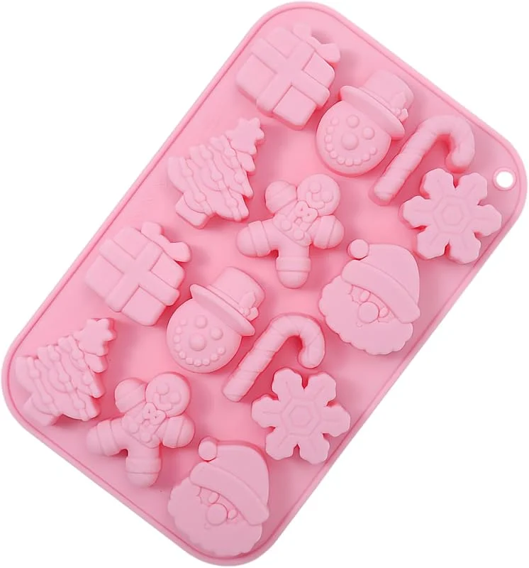 Marke: Gitekain Weihnachts-Schokoladenformen, 14 Mulden, antihaftbeschichtet, für Weihnachten, Seife, Basteln, Backen, Urlaub, Fondant, Kuchen, Lebensmittel, Süßigkeiten, Seife, Kekse — Weihnachtskueche