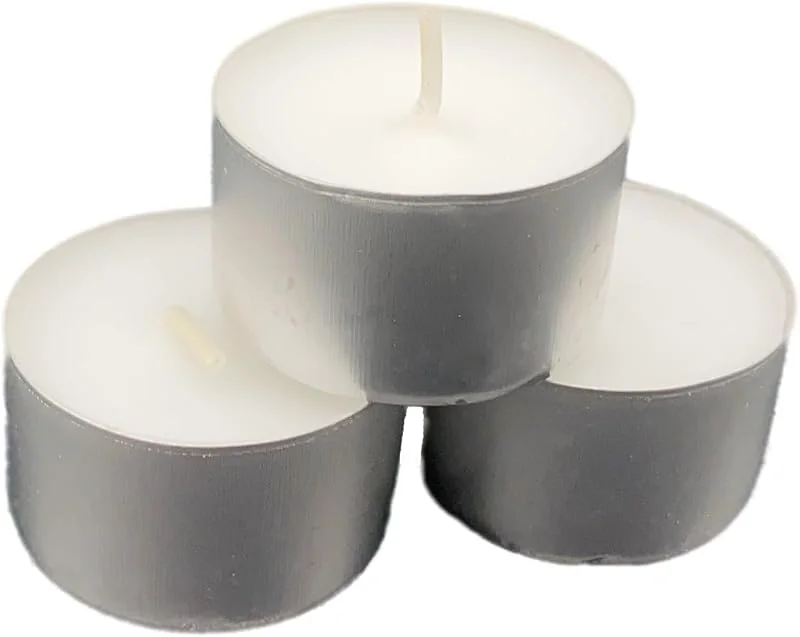 Besuche den FÜNDIG-Store Teelichter in Premium Qualität mit 8 Stunden Brenndauer - Teelicht - Kerzen in Weiß mit Silberschale für Windlichter, die Gastro, Gastronomie & Weihnachten Kerzenlicht Lichterglanz (600) — Kerzenlicht Abendessen