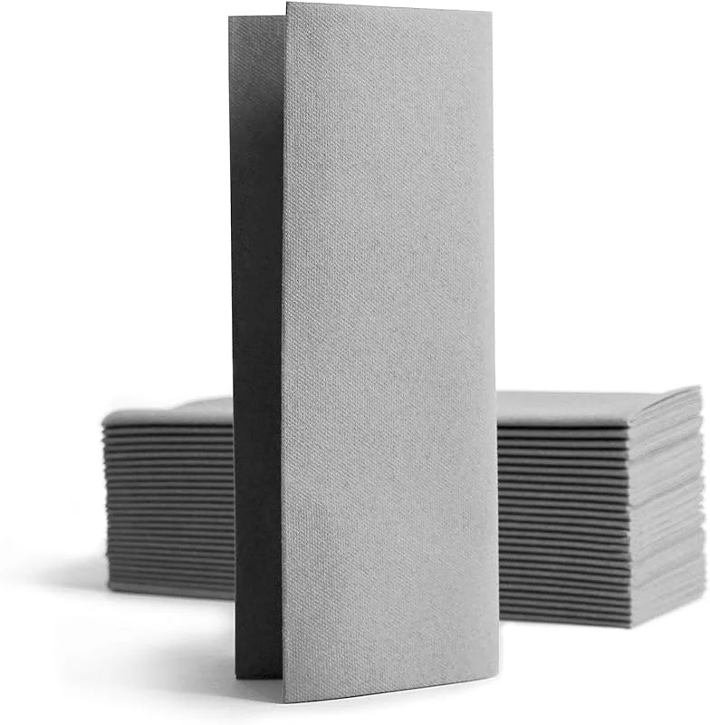 Marke: Alvotex CHIC Airlaid 50 Servietten, 1, 8 Falten Stoffähnlich, hochwertige Einwegserviette, 32x40 cm, Grau — Advent und Tisch