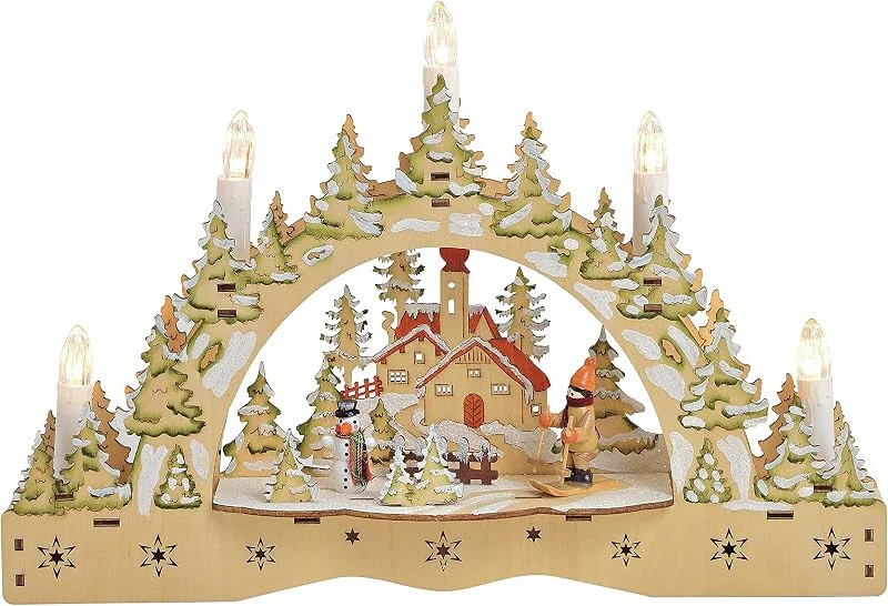 Besuche den Spetebo-Store LED Holz Schwibbogen Winterlandschaft, 35 cm — Weihnachtsdeko