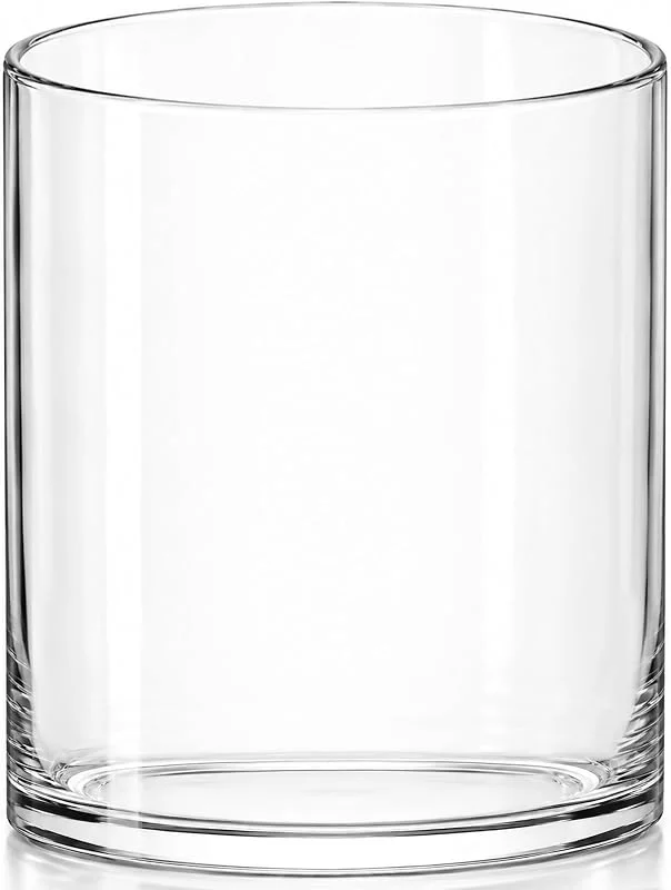 Marke: Royal Imports Royal Imports Dekorative Blumenvase aus Glas für Zuhause oder Hochzeit, Zylinderform, 20, 3 cm hoch, 15, 2 cm Öffnung, transparent — Kerzenlicht Abendessen