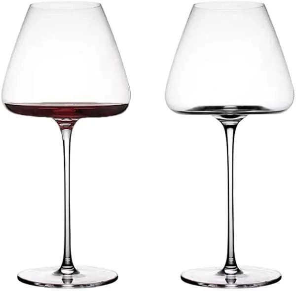 Marke: NireHoris Weingläser 2er Set, 720ml Geriffelte Weingläser, klares Glas, Glas mit langem Stiel für Rot- und Weißwein, Spülmaschinenfeste Wein-Gläser — Wein und Festtafel