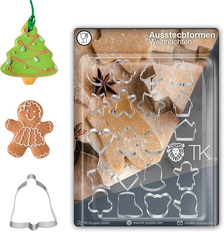 Besuche den TK Gruppe Timo Klingler-Store 100er Ausstechform Set - für Backen Weihnachten & XMAS - Steckform & Keksausstecher & Plätzchenausstecher & Ausstecher — Weihnachtskueche