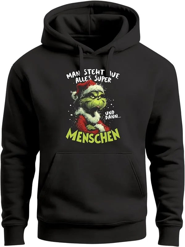 Besuche den MoonWorks-Store MoonWorks® Hoodie Herren Spruch Anti Weihnachten fällt aus Kapuzen-Pullover Weihnachtspullover Männer — Weihnachtsmode