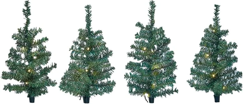 Besuche den Spetebo-Store Lichterbäumchen Gartenstecker 50 cm - 4er Set - LED Weihnachts Deko Außen — Weihnachtsbeleuchtung