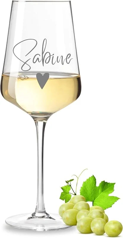 Besuche den VILLA ROSA LOTTA-Store VILLA ROSA LOTTA - Leonardo Puccini weinglas personalisiert, Geschenk für Freundin oder Kollegin Geburtstag, Hochwertige Lasergravur auf Weinglas als Geburtstagsgeschenk — Wein und Festtafel