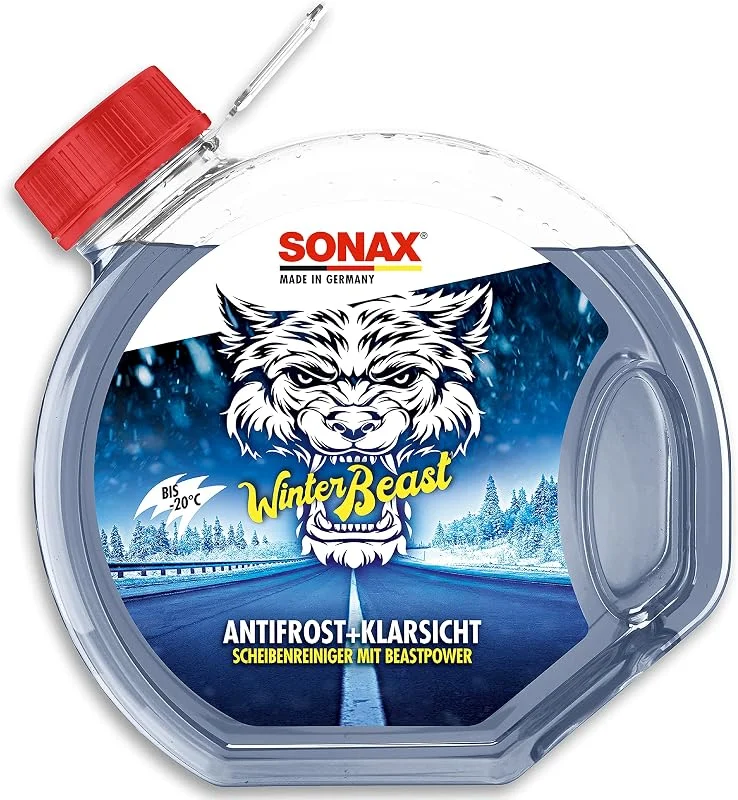 Besuche den SONAX-Store SONAX WinterBeast AntiFrost+KlarSicht Gebrauchsfertig bis -20 °C (3 Liter) schneller, schlierenfreier & effektiver Scheibenreiniger für den Winter, Art-Nr. 01354000 — Advent und Tisch