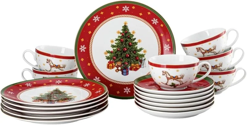 Besuche den Hutschenreuther-Store Hutschenreuther Happy Wintertime Kaffeeset, Kombi 18tlg — Advent und Tisch