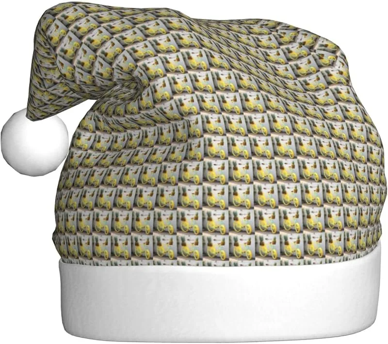 Marke: Tamiger Weihnachtsmützen mit Ananas-Fahrradaufdruck, saisonal, festlich — Weihnachtsmode