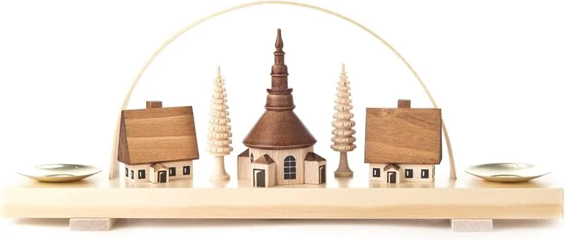 Besuche den Rudolphs Schatzkiste-Store Rudolphs Schatzkiste Schwibbogen mit Seiffener Dorf Natur BxHxT 24, 5x10x4, 5cm NEU Lichterbogen Fensterbogen Spitzbogen Erzgebirge Seiffen Weihnachten Beleuchtung Fensterschmuck Bogen — Weihnachtsdeko