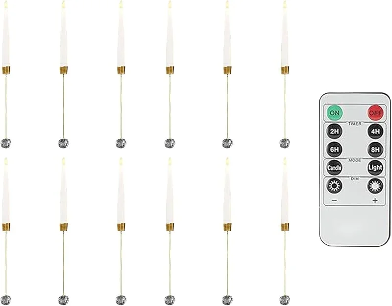 Marke: HZling Anhänger LED-Kerzen für den Weihnachtsbaum mit klarem Kristallhaken, maßgeschneidert für Weihnachtskerzen die Weihnachtshochzeit mit Perlenhaken, warmes Licht, Kerzenständer den Urlaub — Weihnachtsbeleuchtung