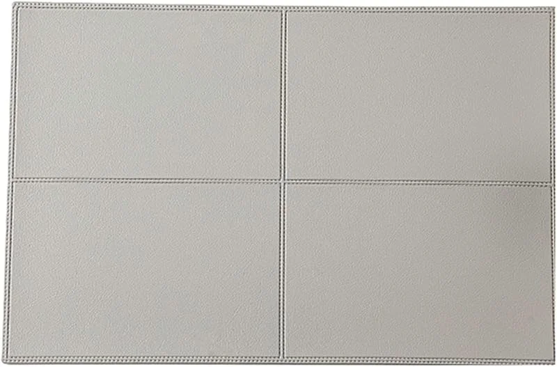 Besuche den Epinki-Store Epinki Tischset Weihnachten Abwaschbar Quadratisch, 2Pcs Set 45x30CM Platzdeckchen Vintage Rechteckig Einfarbig Hitzebeständige aus PVC, Tischmatte Esstisch Grau für Speisetisch Hotel — Küche & Haushalt