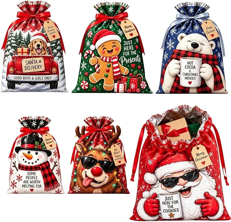Marke: Generisch Weihnachtliche Geschenktüten Wiederverwendbarer für festliche — Geschenkverpackung
