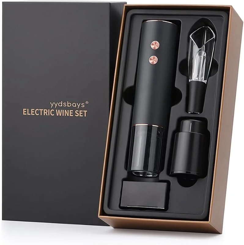 Besuche den YYDSBAYS-Store Korkenzieher Wein Weinöffner Set Elektrisch Flaschenöffner, Gold — Wein und Festtafel